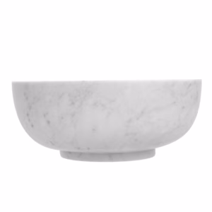 Kamienna umywalka nablatowa APO - Biały marmur - obrazek 3