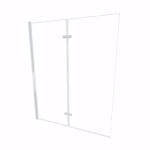 Parawan nawannowy 2-panelowy składany JEZIORAK 100 cm Biały