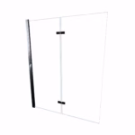 Parawan nawannowy 2-panelowy składany JEZIORAK 120 cm Chrom