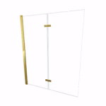 Parawan nawannowy 2-panelowy składany JEZIORAK 120 cm Złoty szczotkowany