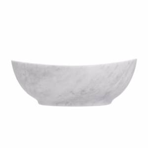 Kamienna umywalka nablatowa KELUD - Biały marmur - obrazek 3