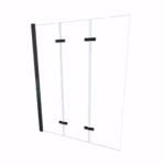 Parawan nawannowy 3-panelowy składany SAJNO 120 cm Czarny