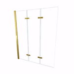 Parawan nawannowy 3-panelowy składany SAJNO 100 cm Złoty szczotkowany