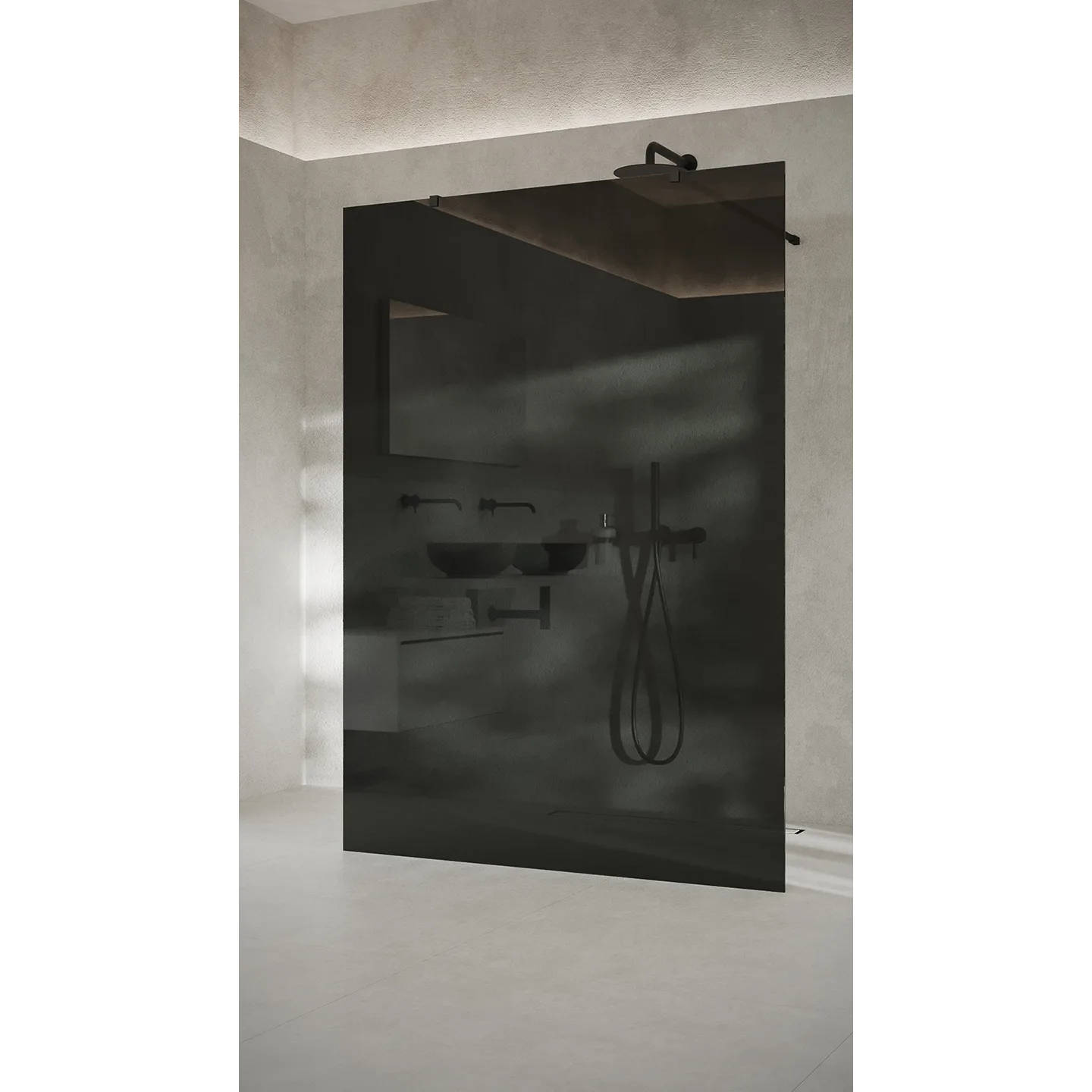 como-solo-1.1 Ścianka prysznicowa COMO Solo - transparentny / 130 cm / złoty szczotkowany - obrazek 1