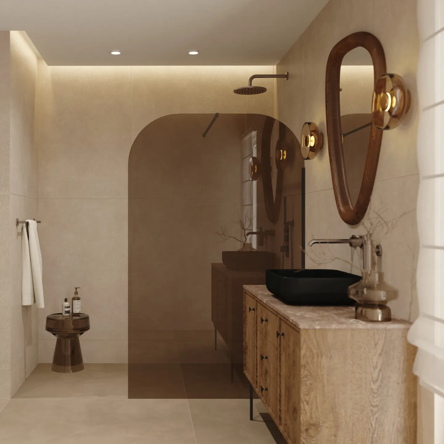 taho-wall-2 Ścianka prysznicowa TAHO Wall - czarny / czarny / 130 cm - obrazek 1